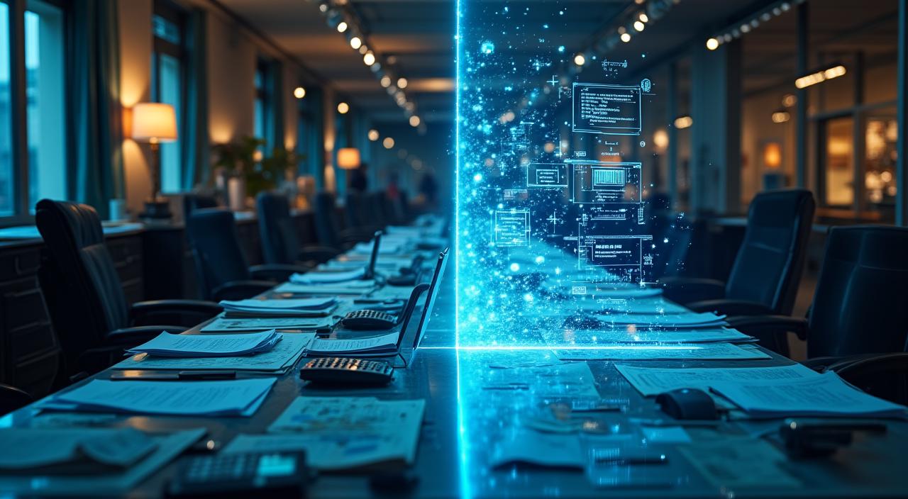 Comparison of old manual spreadsheets vs modern AI automated interface