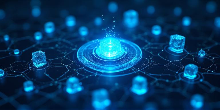 Abstract data security and privacy illustration