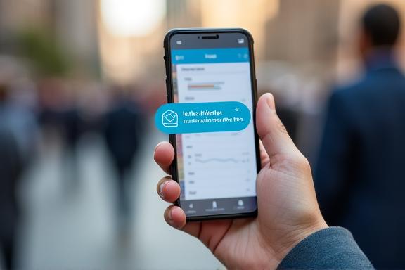 Real-time data alerts on a mobile device